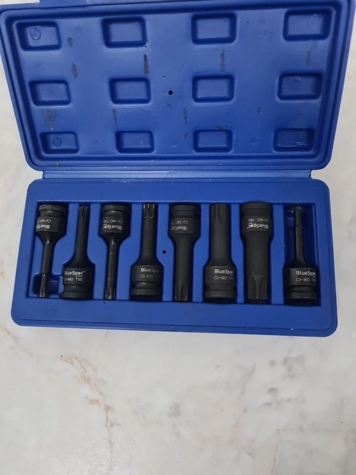 Juego de brocas de impacto de destornillador hexagonal Blue Spot 8 piezas 1/2". "Usado solo una vez." Foto 3 de 4