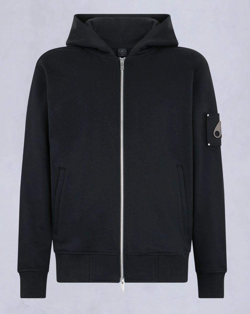 NEW* MEN MOOSE KNUCKLES HARTSFIELD ZIP-UP HOODIE BLACK (M35MS609
