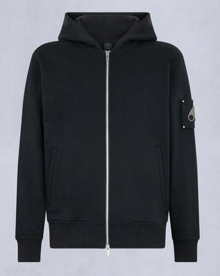 NEW* MEN MOOSE KNUCKLES HARTSFIELD ZIP-UP HOODIE BLACK (M35MS609