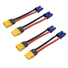 2 Pairs Amass XT60 XT-60 Male Female Plug Connector to EC5 Male Female Plug