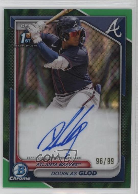 2024 Bowman Chrome Prospect Auto Green Refractor /99 Douglas Glod #CPA-DG Auto