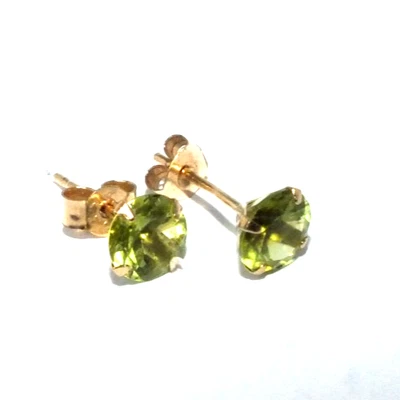 Damen / Damen 9ct Gold & Peridot Ohrstecker - Bild 1 von 4