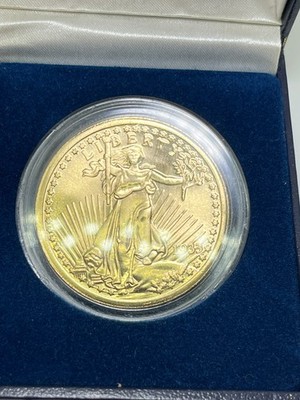 1933 $20 Gold Plated Saint Gaudens Replica Tribute Copy Coin with