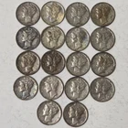 18x Mercury Dime Lot #4 XF AU Dark And TONED partial roll