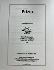WHITES PRIZM II III IV V METAL DETECTOR OPERATOR INSTRUCTION MANUAL QUICK SHIP