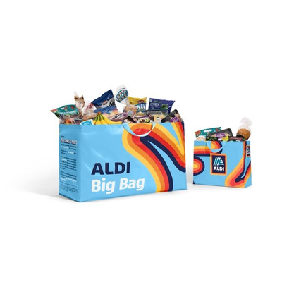 #ad 2025 The ALDI Big Bag Collection Heritage Rainbow Stripe Tote LIMITED EDITION $25.00
