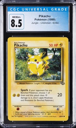 1999 POKEMON JUNGLE #60 PIKACHU CGC 8.5