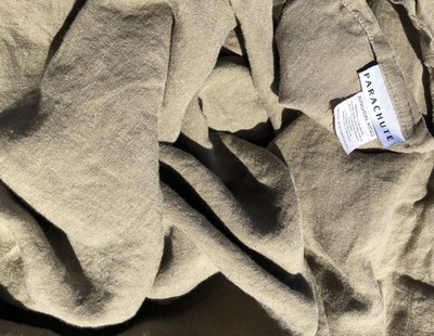 Parachute 100% Linen Flat Sheet King Cal King Olive Green Minimalist