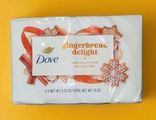 NEW Dove Gingerbread Delight Beauty Bars 4 Count In Sealed Package Popular/ Rare