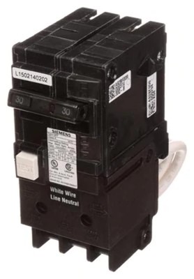 QF220A Ground Fault Circuit Interrupter, 20 Amp, 2 Pole, 120V, 10,000 Aic,