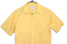 Carhartt Yellow Button-Down Shirt M Medium Cotton Men's Thin