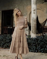 Dôen Arbor Dress Austen Women's Plaid XS Spring Excellent condition Easter Doen