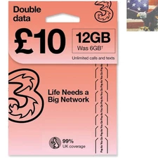 12GB PrePaid European SIM with 3000 Minutes & Texts - Perfect for Travelers