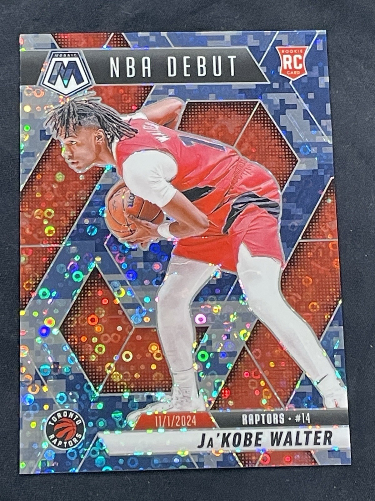 Ja'Kobe WALTER 2024 Panini MOSAIC Blue Camo 23/35 DISCO PRIZM Rookie Card 253 RC