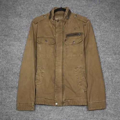 Vintage Levi's Mens Brown Canvas Field Utility Jacket Size S Workwear Military - Image 1