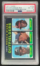 1971 Topps #709 Dusty Baker Tom Paciorek Don Baylor RS RC PSA 6
