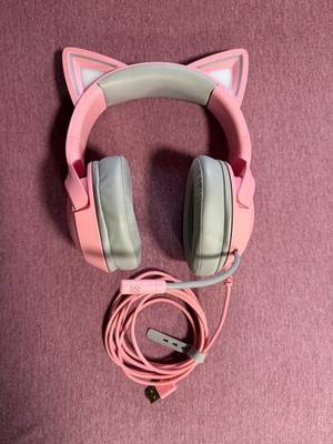 Razer Kraken Kitty V2 Wired Over-Ear Gaming Headset - Quartz Pink