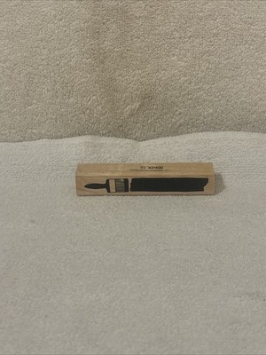 Vintage Happy Stamper Wood Rubber Stamp Paint Brush #2458 F NEW FREE SHIP