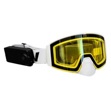 HeatVue HeatWave Heated Goggle - White (Yellow Tint) - Snowmobile Ski