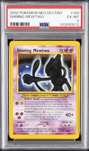 2002 POKEMON NEO DESTINY #109 SHINING MEWTWO PSA 6