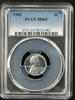 New Listing1943  1C  Lincoln Wheat One Cent  PCGS MS65  58321982