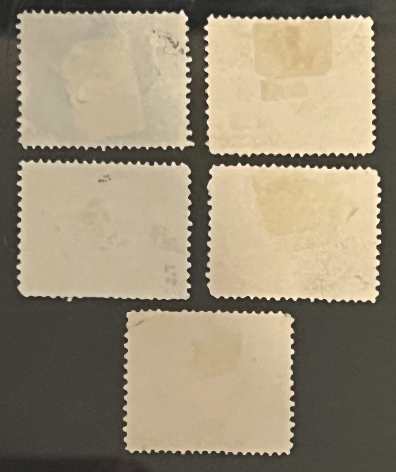 埃及邮票-1867-批量E-2套装埃及发行-5邮票-SCOTT 8至12 — 第 3/4 张图片