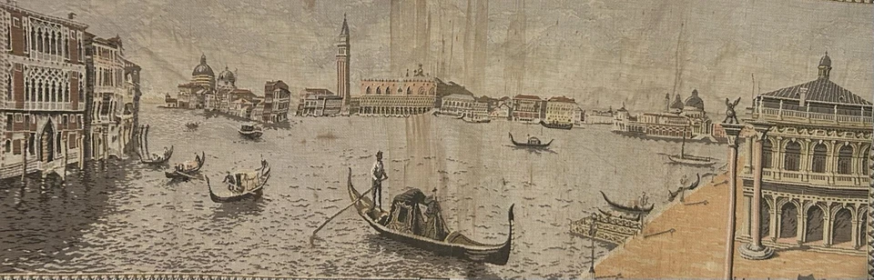 "Tapiz italiano de colección Venecia Venecia Venecia góndolas decoración de pared corredor de mesa 51 x 19""" Foto 3 de 4