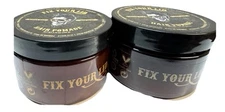 2 fix your lid medium hold pomade 3.75oz ea scuffed exterior