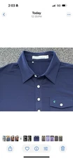 Men's Criquet Short Sleeve Blue Polo Shirt Size Large (washed once, never worn)