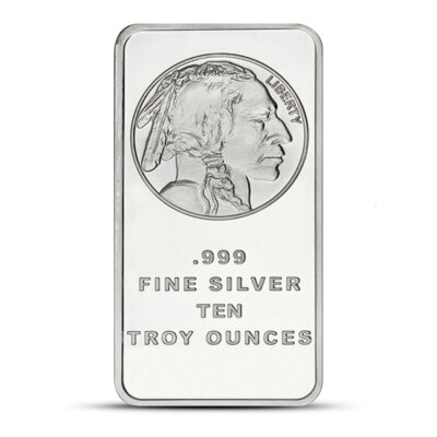 10 oz SilverTowne Buffalo Silver Bar (New)