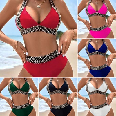 Beachwear Bikini Set Bathing Suits Swimsuit Swimwear High Waist Push Up Sexy*