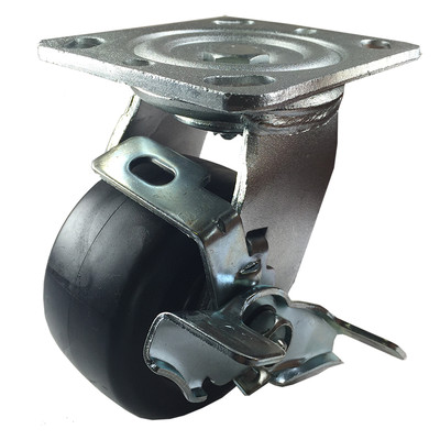 4'' x 2'' Heavy Duty Plastic Caster - Swivel with Brake