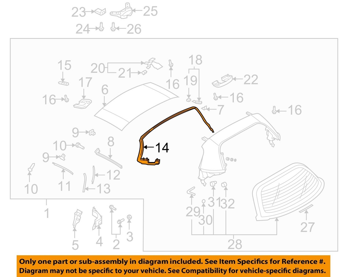 MAZDA OEM MX-5 Miata RETRACTABLE TOP-Rear Weatherstrip Weather
