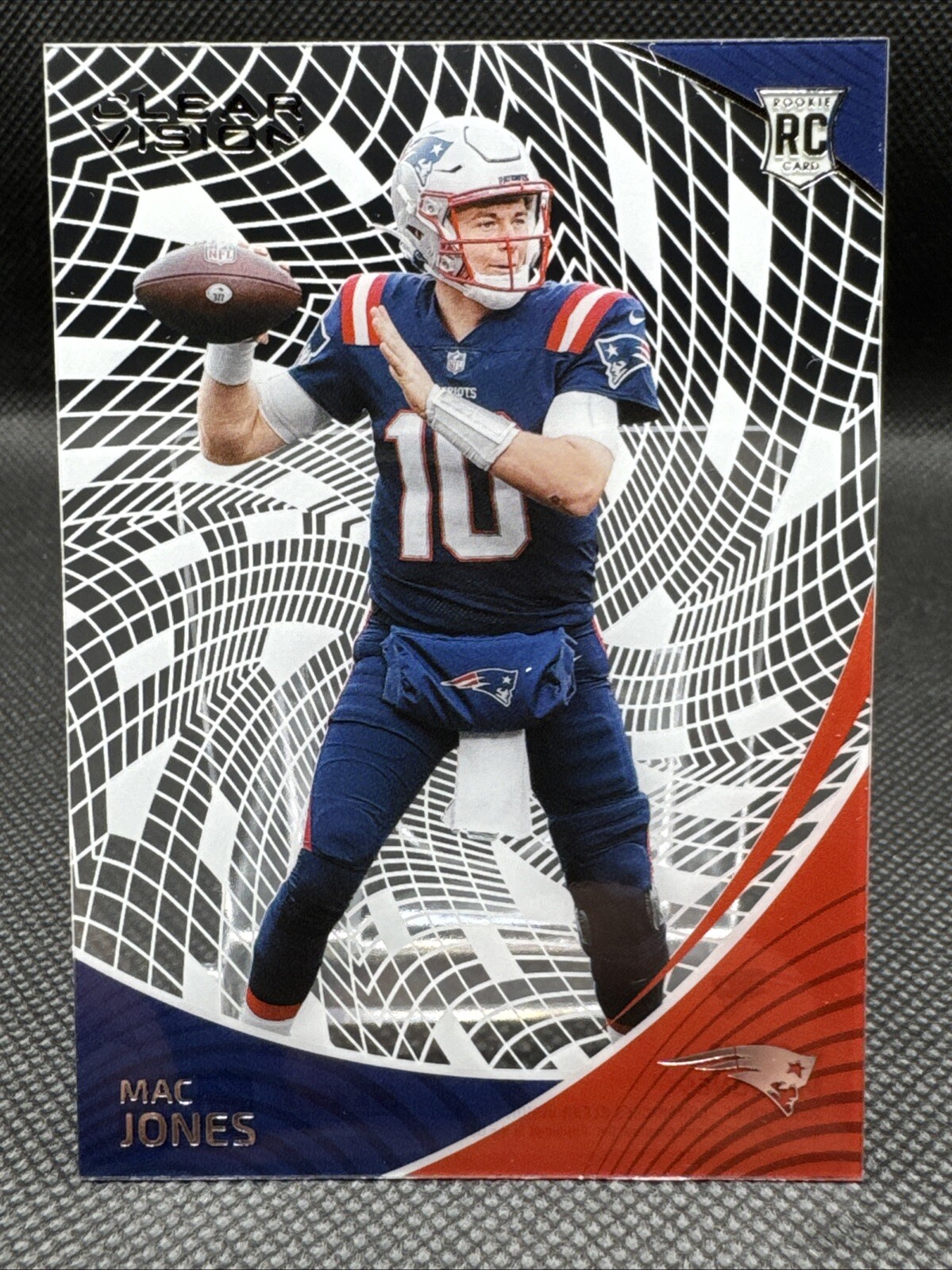 2021 Panini Chronicles Clear Vision Football Mac Jones Rookie Patriots CVR-12