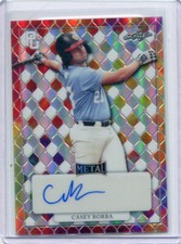 2022 Leaf Perfect Game Rainbow Burst Proof Autographs Casey Borba Auto 1/1