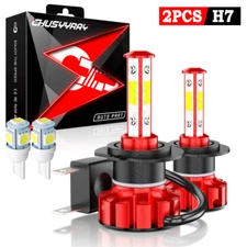 2x H7 LED Headlight Bulb Kit High or Low Beam 6000LM Super Bright White 6000K
