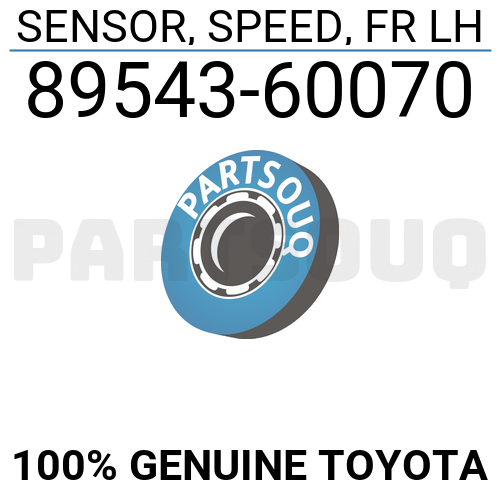 8954360070 Genuine Toyota SENSOR, SPEED, FR LH 89543-60070