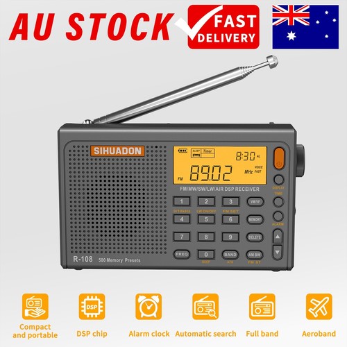 Sihuadon R108 FM Stereo LW MW AIR ATS DSP Portable Radio Receiver for emergency - Picture 2 of 15