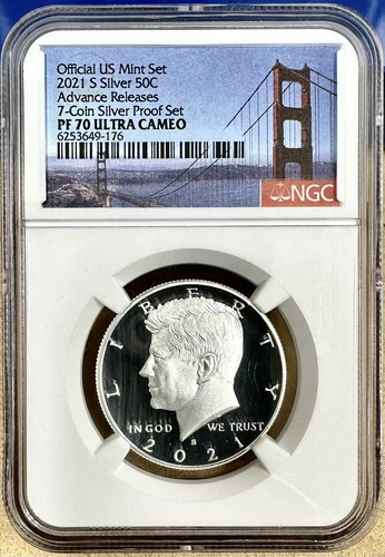 2021-S Kennedy Silver Half Dollar NGC PF70UCAM Advance Release