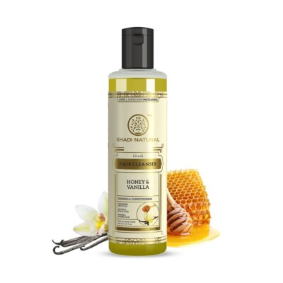 Khadi Natural Honey Vanilla Hair Shampoo Herbal Hair Cleanser Hair Growth 210ML