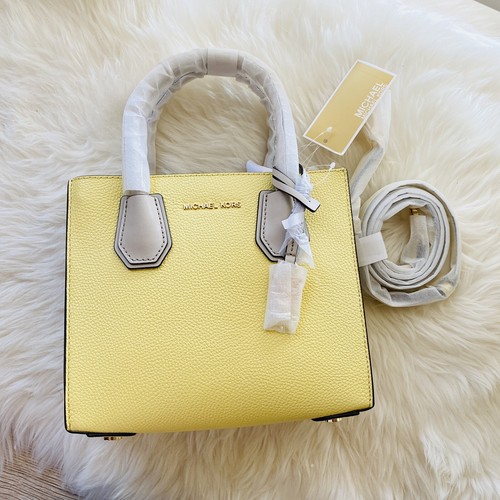 NWT Michael Kors Mercer Medium in Buttercup Messenger Leather Crossbody Bag - Picture 8 of 12
