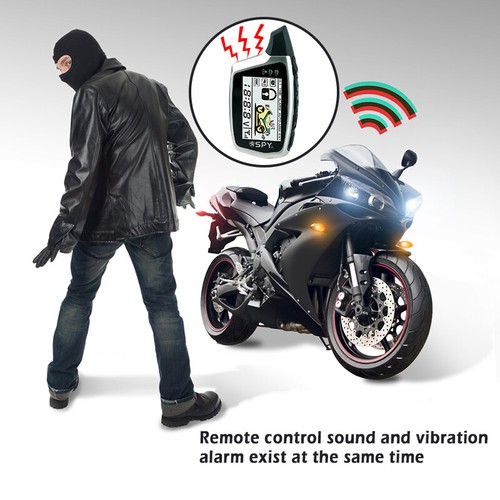 New 2 way Motorcycle Alarm System LCD Pager Shock Sensor Anti Theft Alarm Remote - Picture 5 of 6