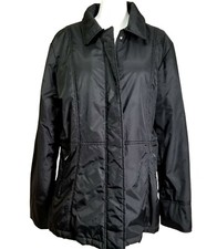 NYC Co Winter Cold Weather Jacket Coat Thin Puffer Black Large Nylon Zip Pocket