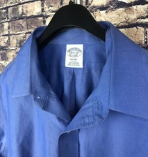 BROOKS BROTHERS DRESS SHIRT BLUE LONG SLEEVE REGENT  16-1/2