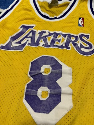 VINTAGE 90S CHAMPION KOBE BRYANT LOS ANGELES LAKERS JERSEY SIZE 52
