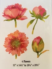 WALLIES LARGE PINK FLOWERS Removable Wall & Project Stickers NEW Trading Spaces