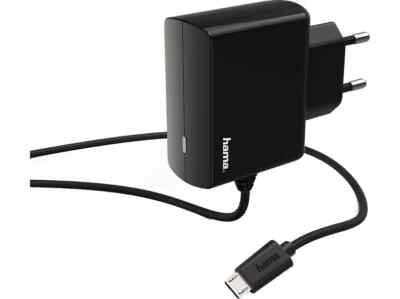 Hama Ladegerät, Micro USB Ladegerät - Ladegerät, Schwarz, 00183252
