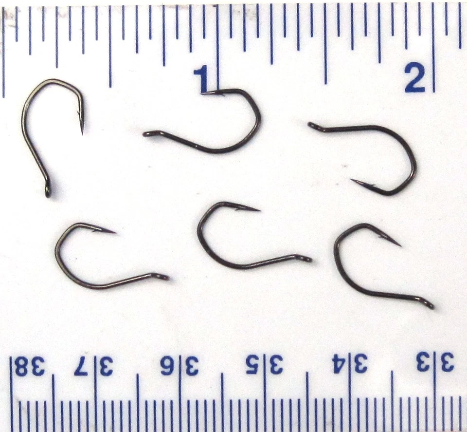 100 Vmc 7356 Schwarz Sureset Dropshot Fisch Angelhaken Größe 8 - 100 Haken - Bild 1 von 1