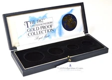 1982 Gold Proof Britannia Sovereign 4 Coin Set Box Only NO Coins [D]