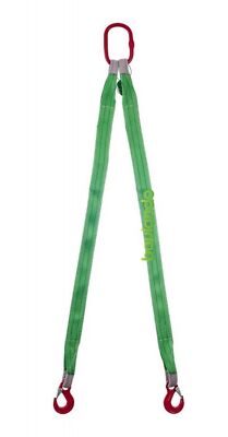 Trizeratop Hebebandgehänge 2 Strang 4200 kg 2 Meter Ösenhaken Anschlagkette